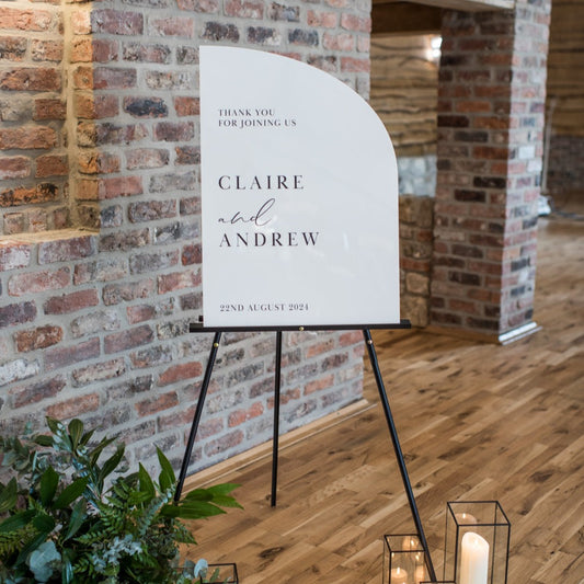 Monochrome Wedding Welcome Sign