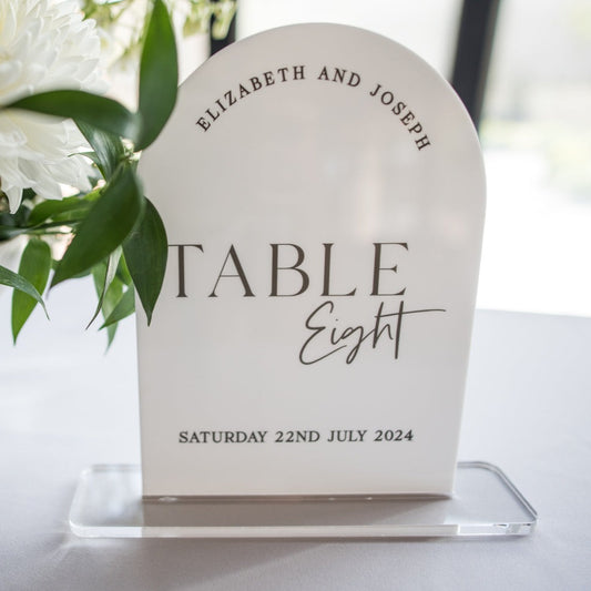 Personalised Monochrome Wedding Table Numbers