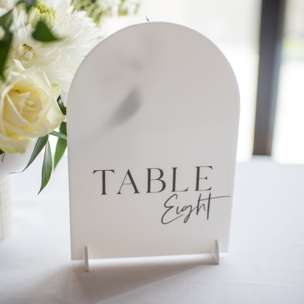 Monochrome Wedding Table Numbers