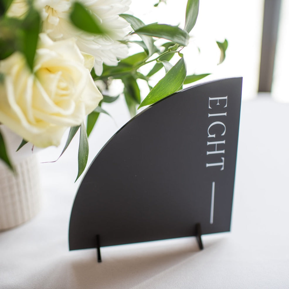 Monochrome Wedding Table Numbers