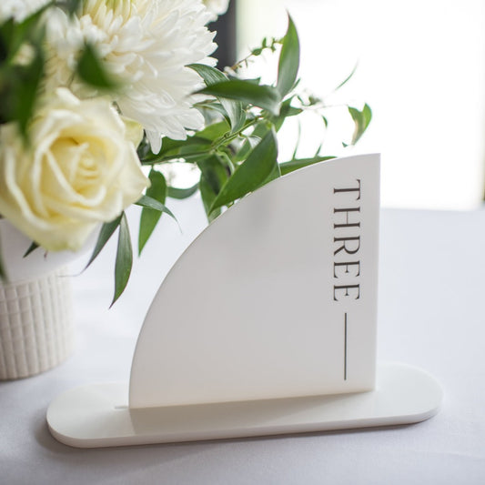 Black & White Wedding Table Numbers