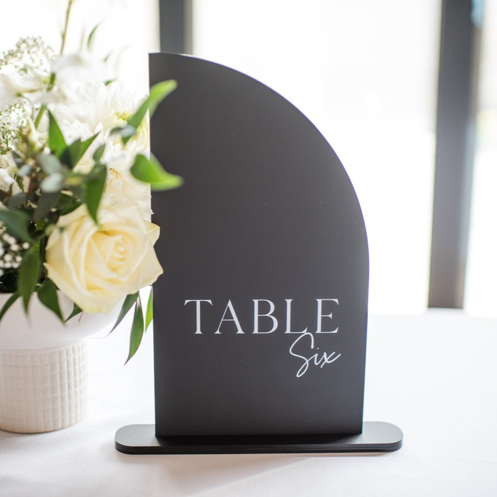 Monochrome Wedding Table Numbers