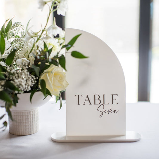 Monochrome Wedding Table Numbers