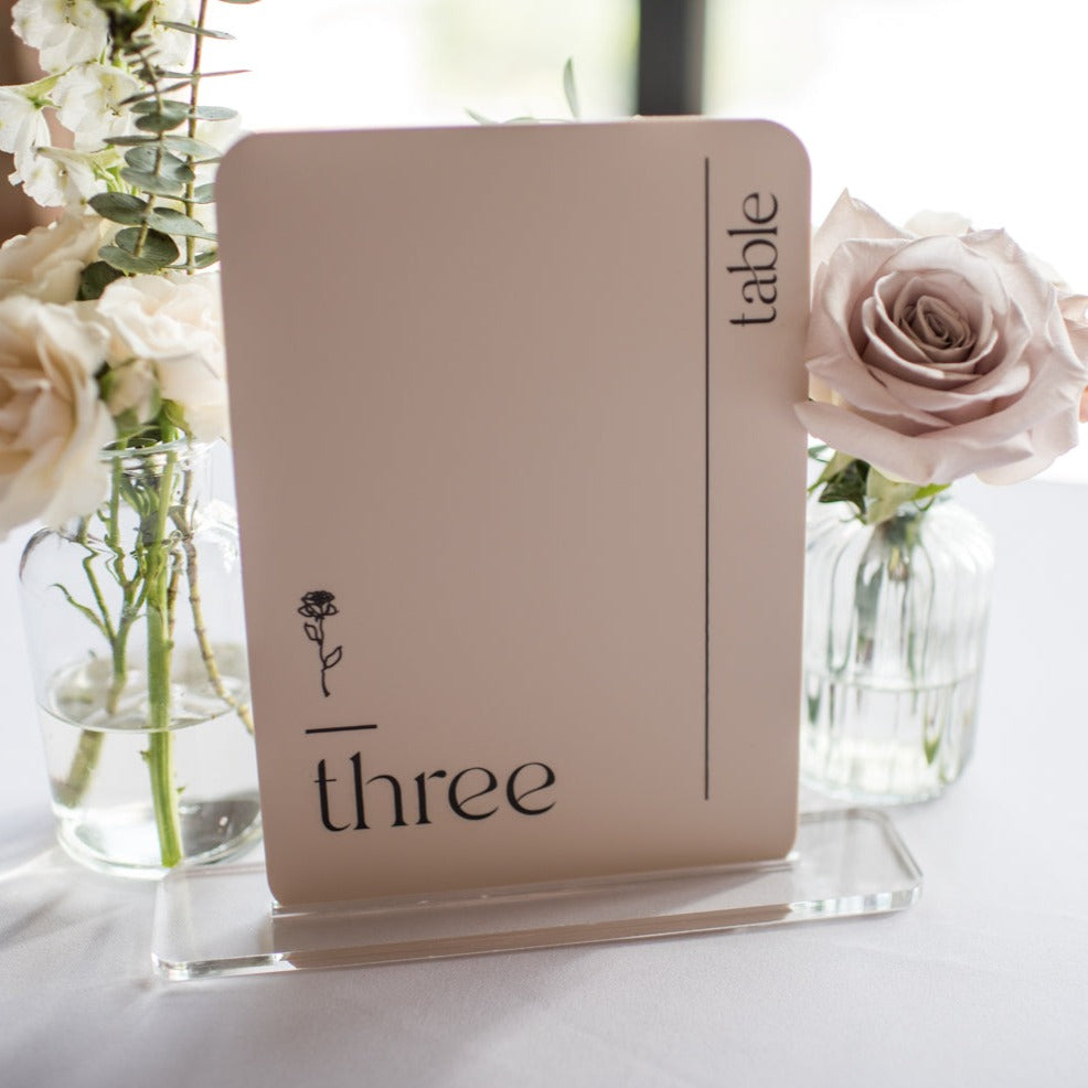 Natural Stone Wedding Table Numbers