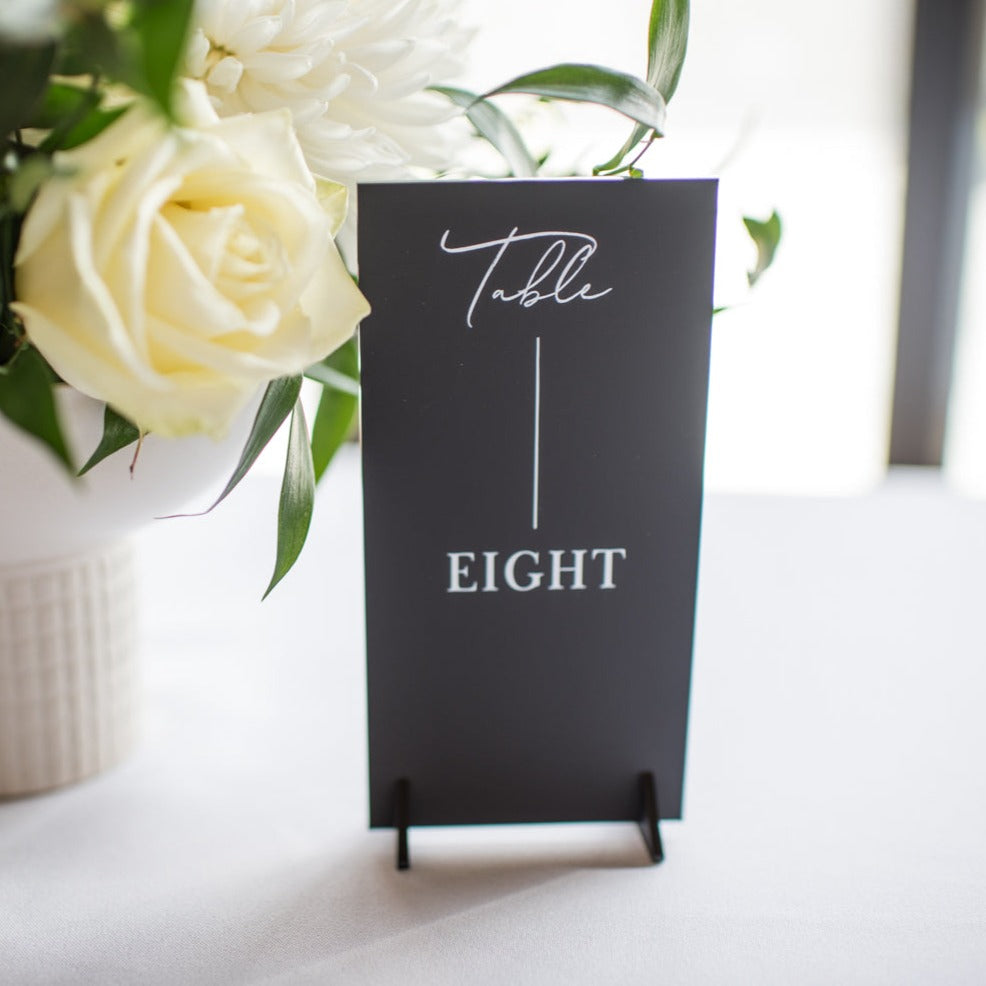 Monochrome Wedding Table Numbers